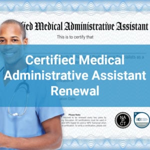CMAA Renewal Certification Registration