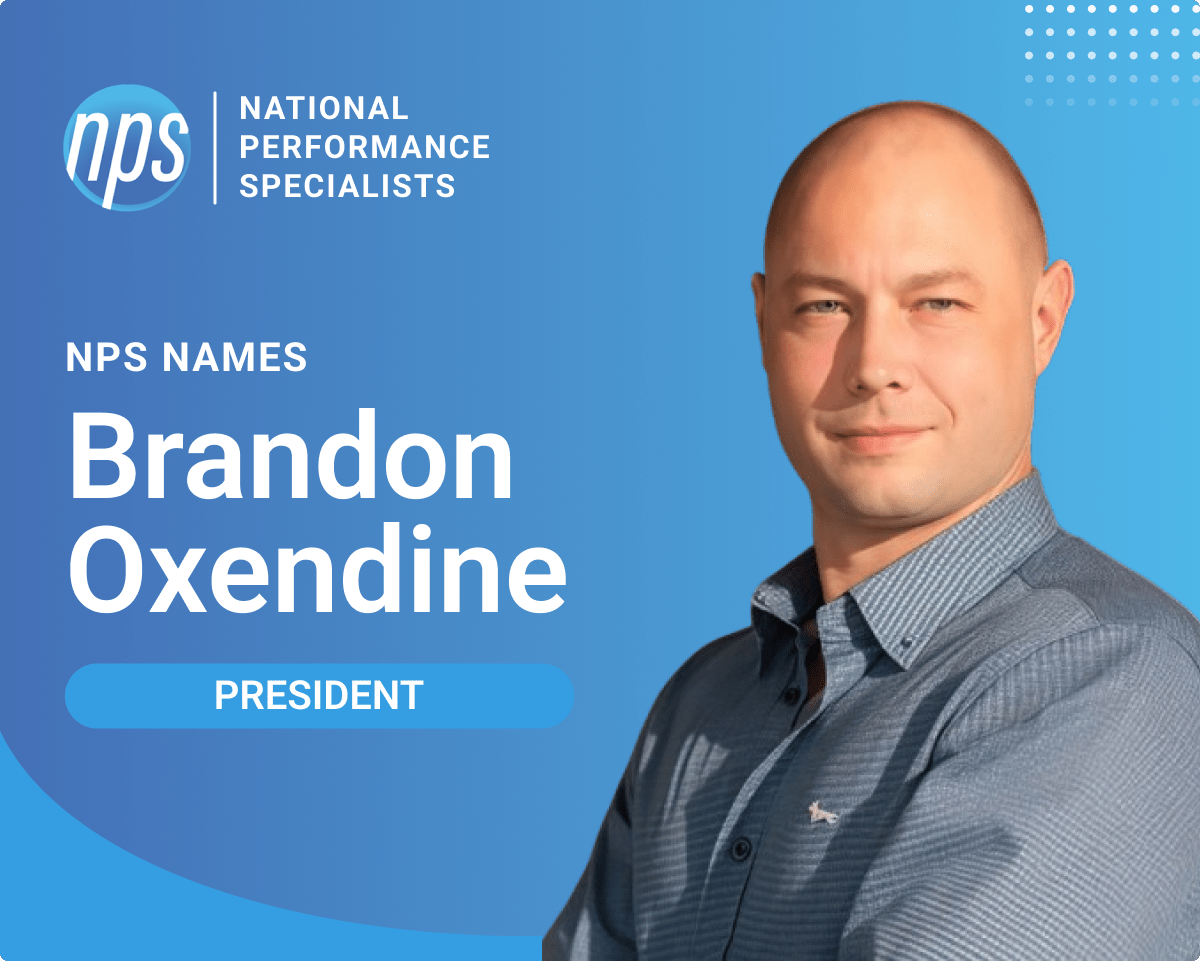 National Performance Specialists Names Brandon Oxendine President Nps President Brandon Oxendine